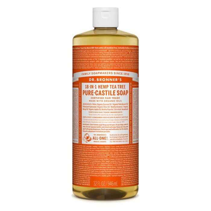 Dr. Bronner's Organic Pure Castile Liquid Soap Tea Tree 32 fl oz