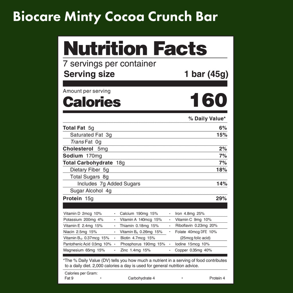 15G Protein Minty Cocoa Crunch Bar - Pileggi on the Square Salon Powered by Gatto Salon Group