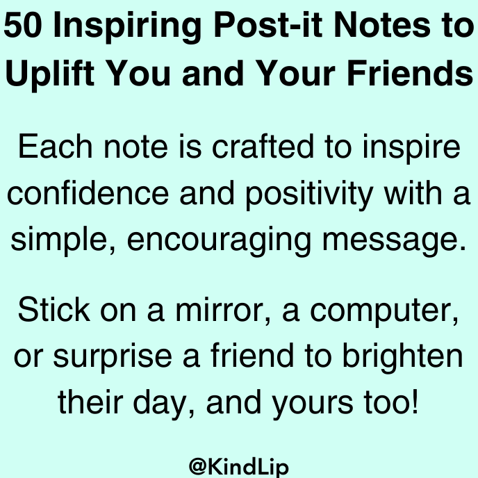 50 Unique Kind Post-its