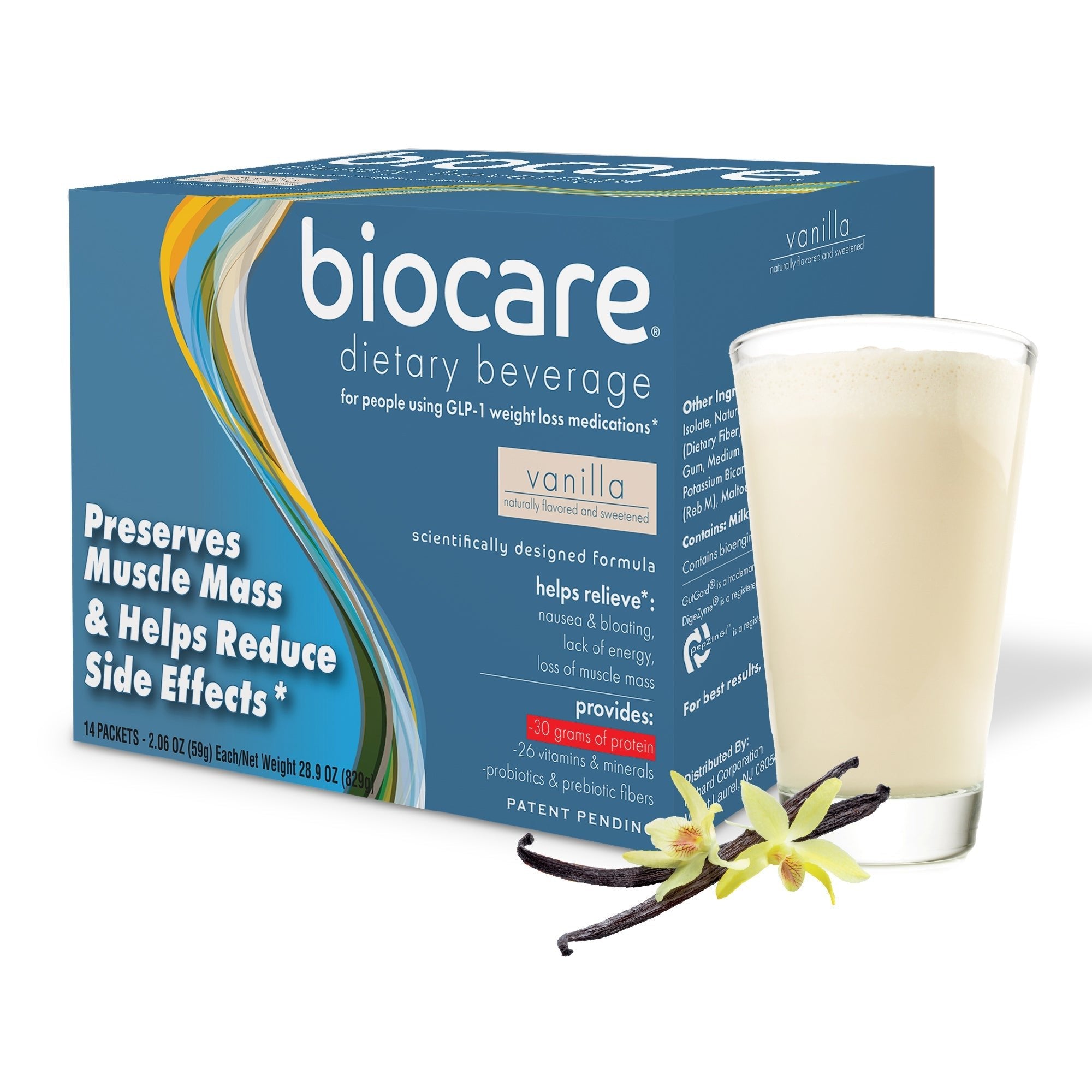 30G Protein Vanilla Biocare Dietary Beverage (14 - Count) - Pileggi on the Square Salon Powered by Gatto Salon Group