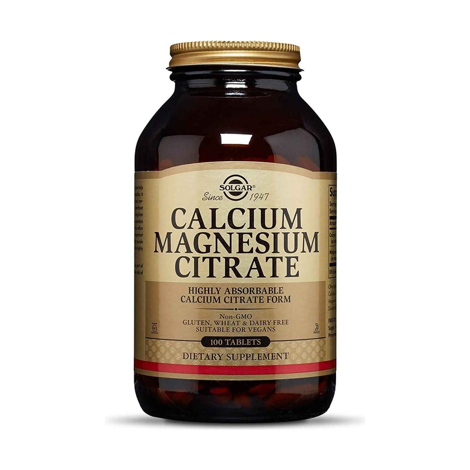 Solgar Calcium Magnesium Citrate 100 Tablets