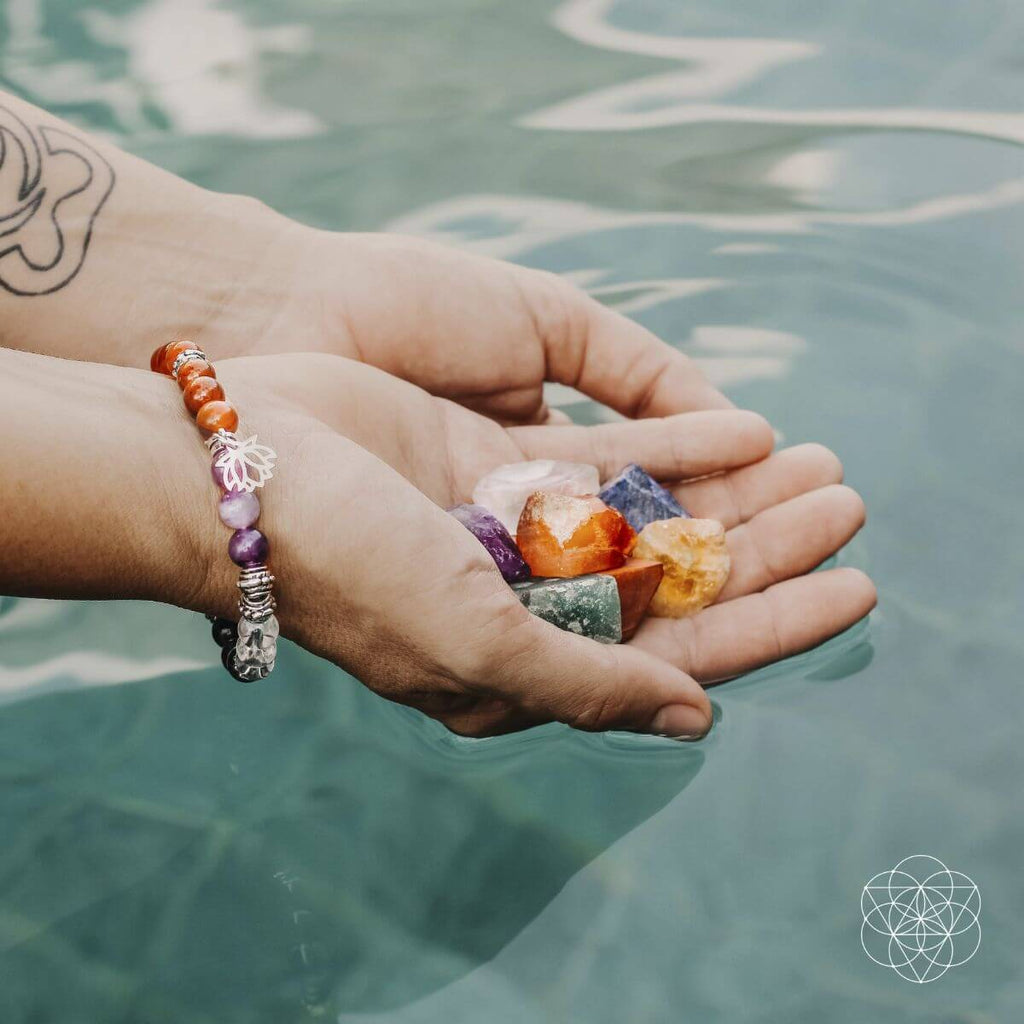 7 Chakra Bracelet and Stones Set - Pileggi on the Square Salon Powered by Gatto Salon Group