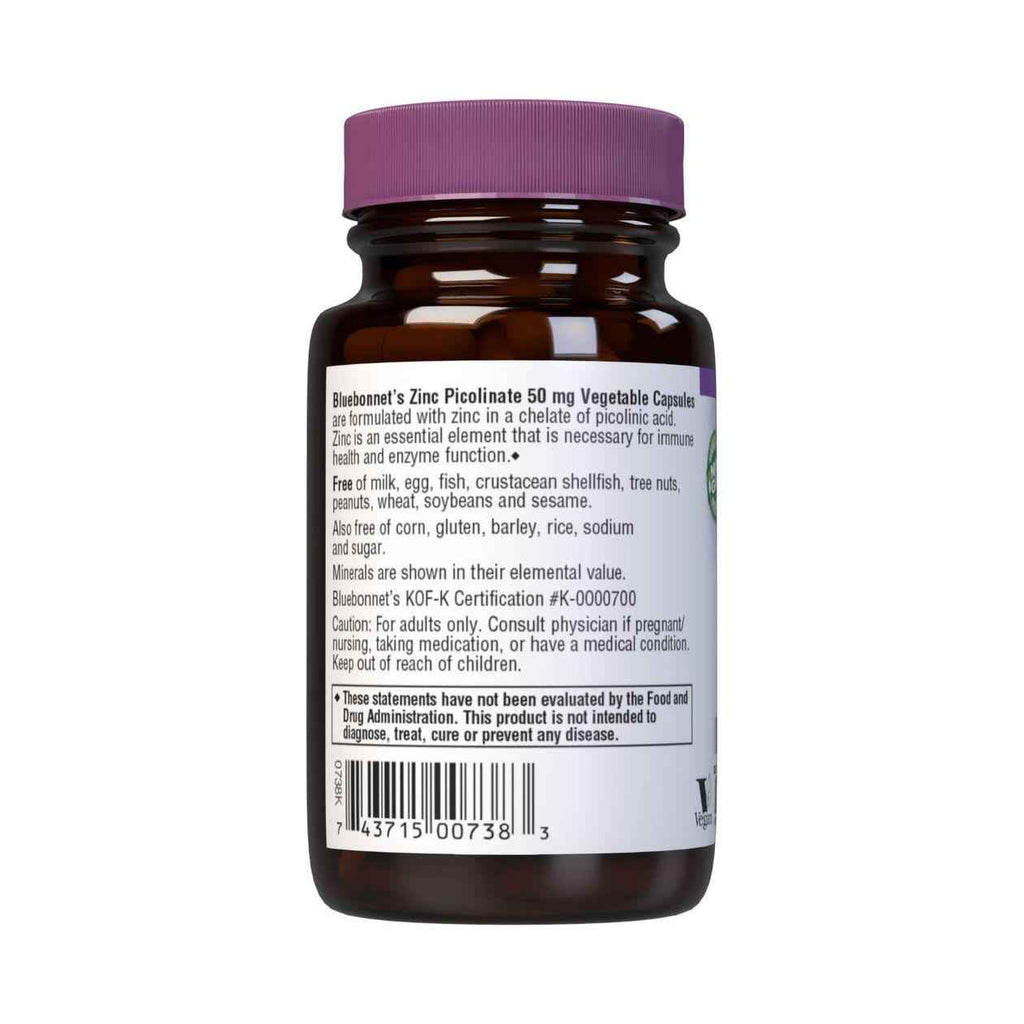 BlueBonnet Zinc Picolinate, 50 mg, 50 Vegetarian Capsules