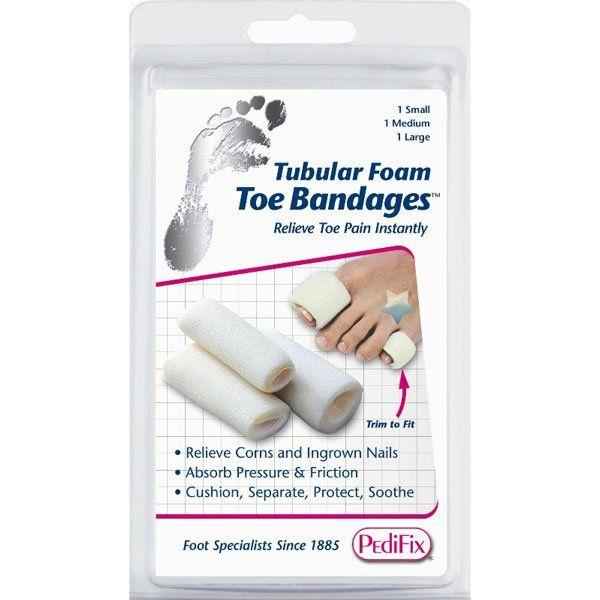 PediFix Tubular Foam Toe Bandages Small 3 ct