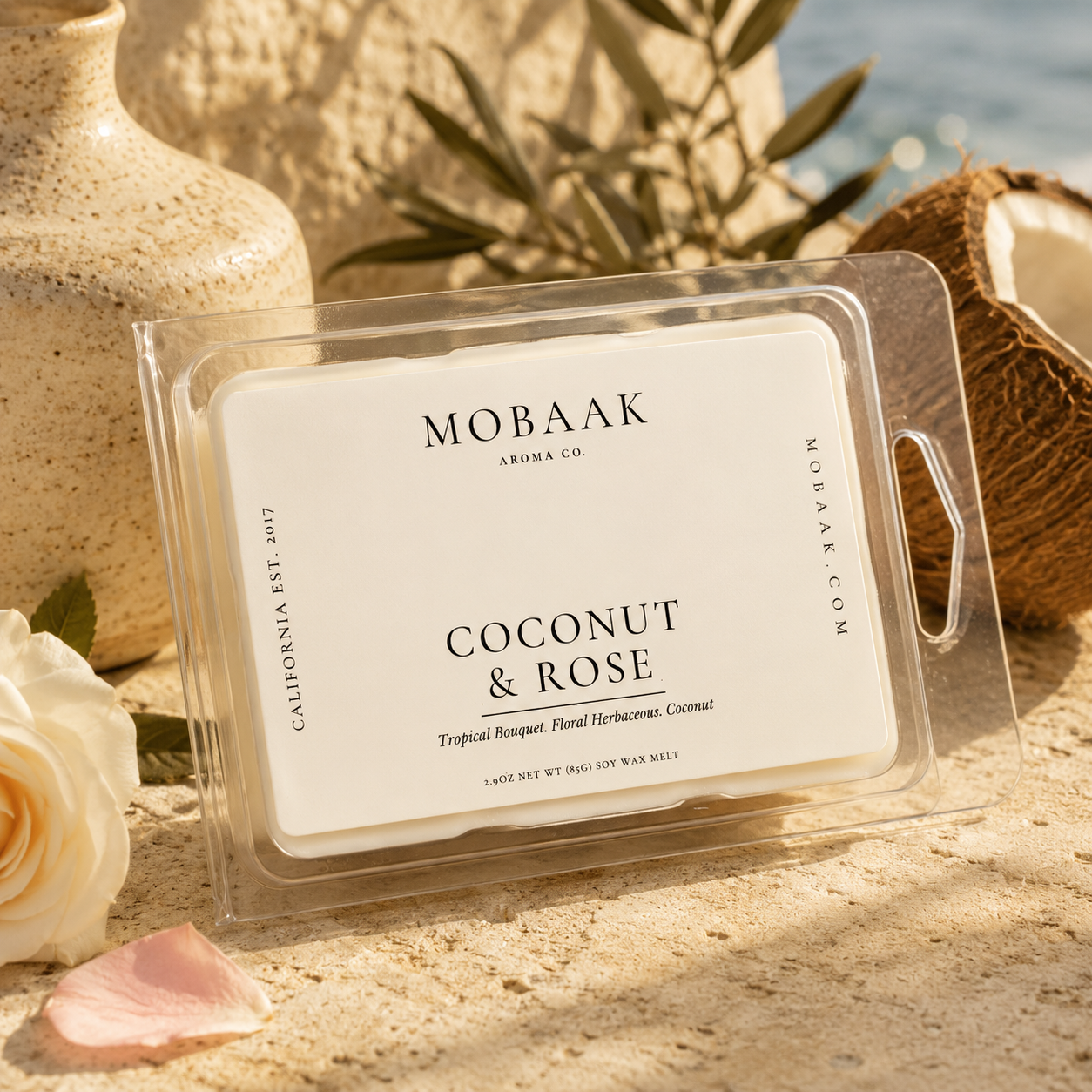 Coconut + Rose Wickless Tart