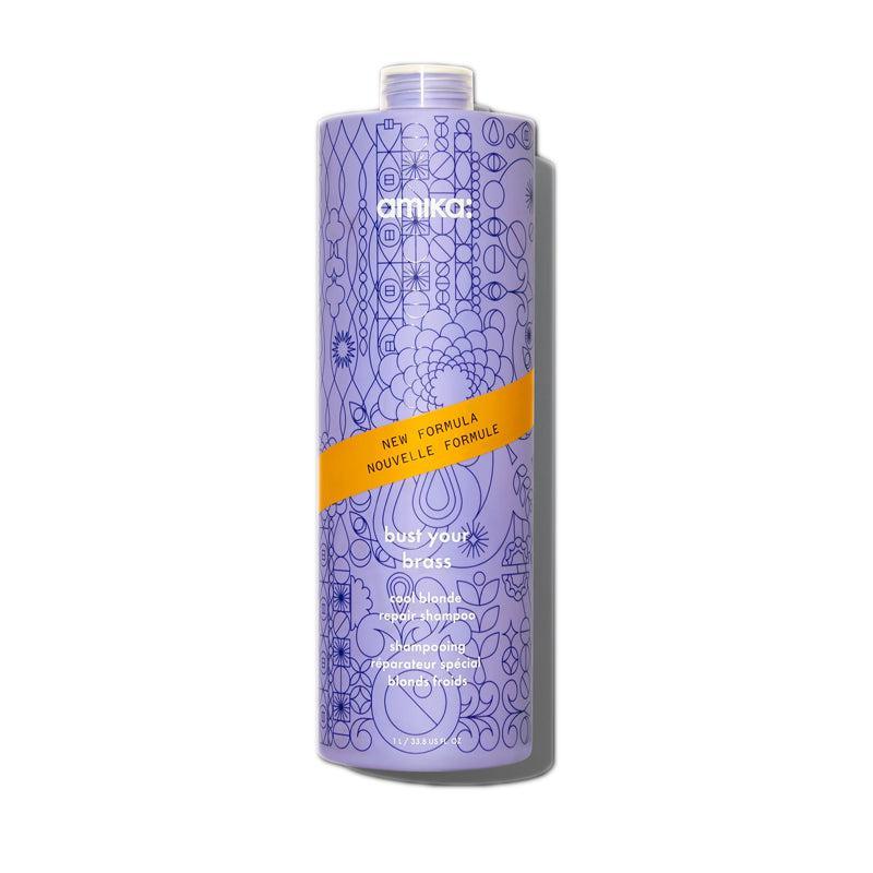 Amika Bust Your Brass Cool Blonde Strength Repair Shampoo - Pileggi on the Square Salon Powered by Gatto Salon Group