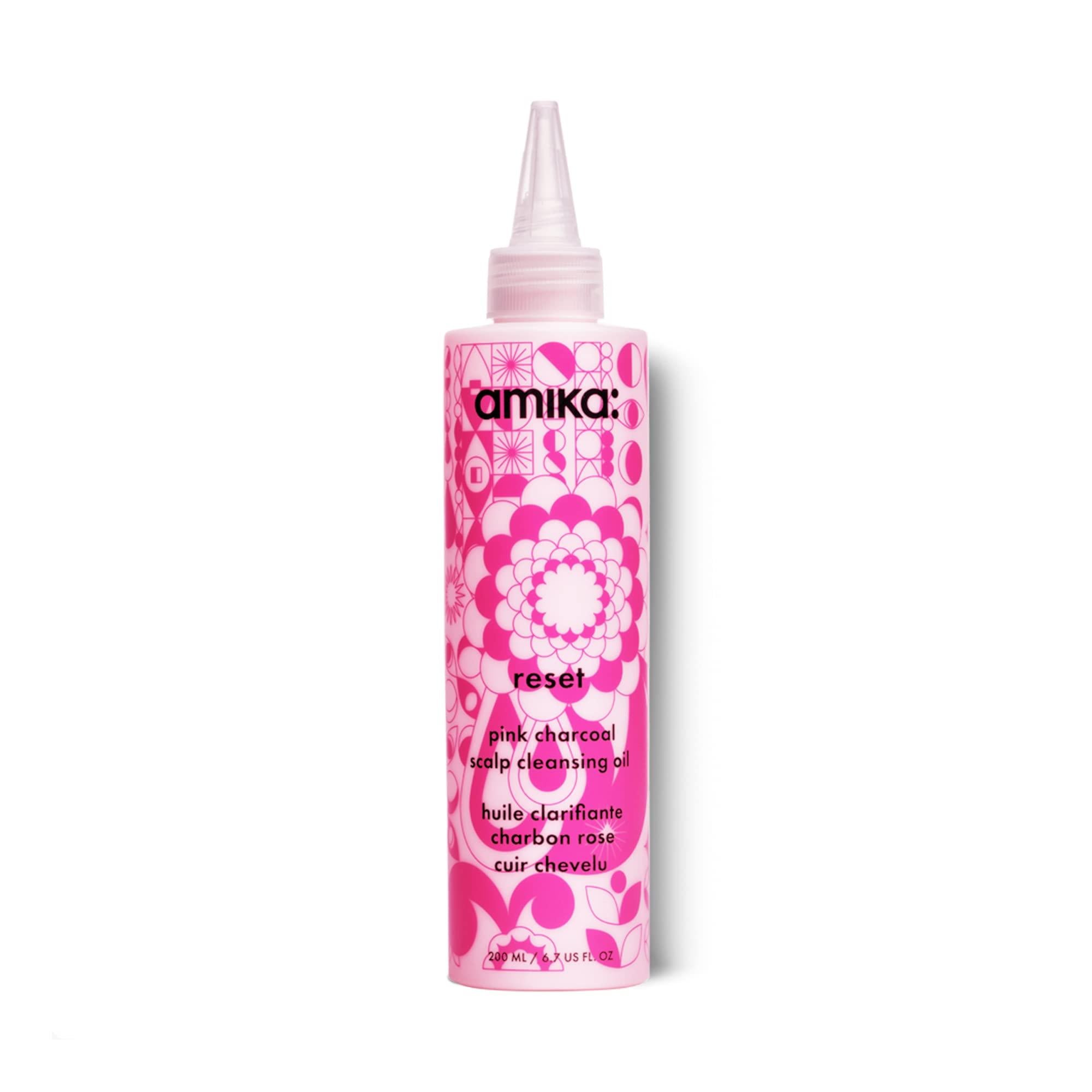 Amika Reset Pink Charcoal Scalp Cleansing Oil 6.7 oz - Pileggi on the Square Salon Powered by Gatto Salon Group