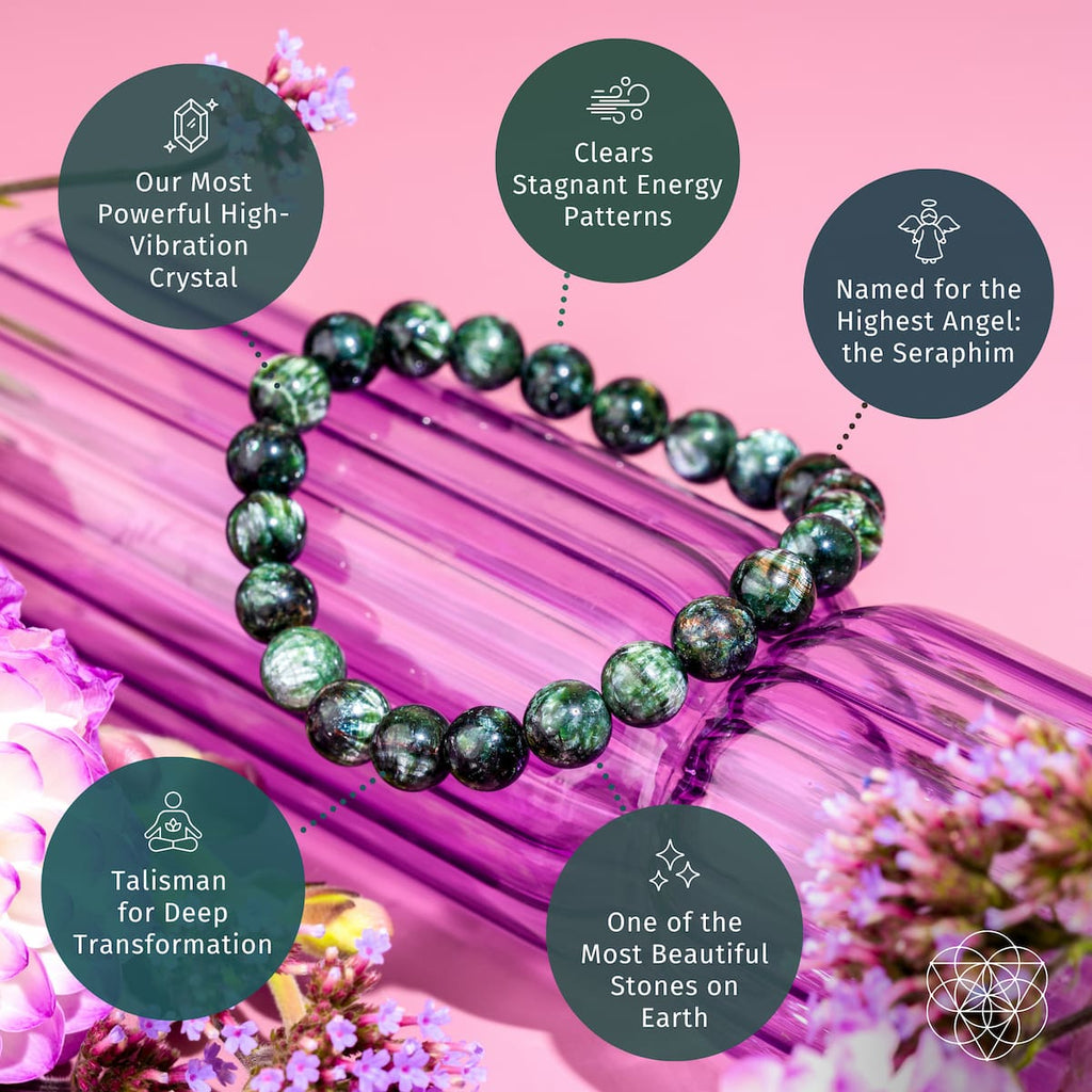 Angel Energy – Rare Seraphinite Bracelet of Transformation - Pileggi on the Square Salon Powered by Gatto Salon Group