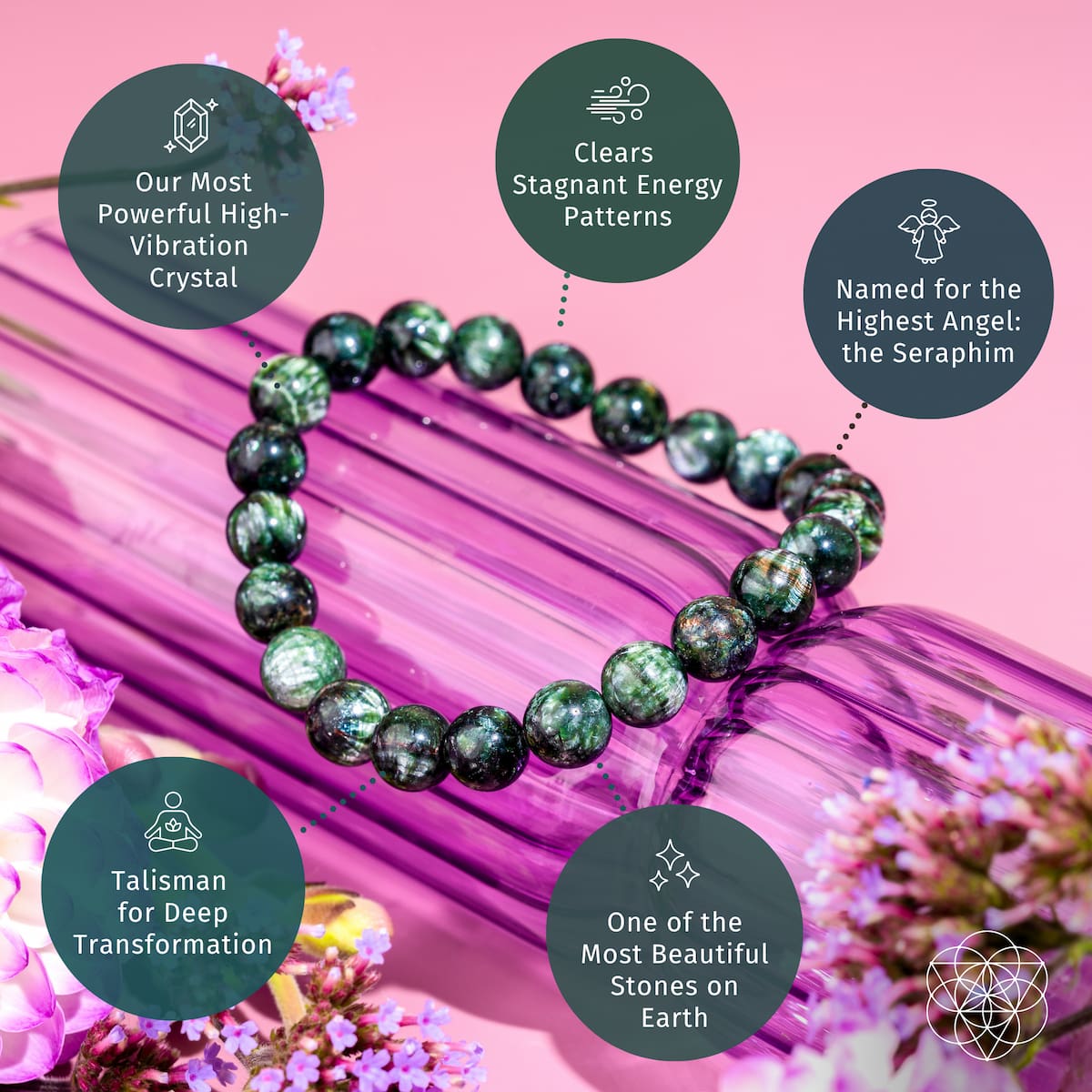 Angel Energy – Rare Seraphinite Bracelet of Transformation - Pileggi on the Square Salon Powered by Gatto Salon Group