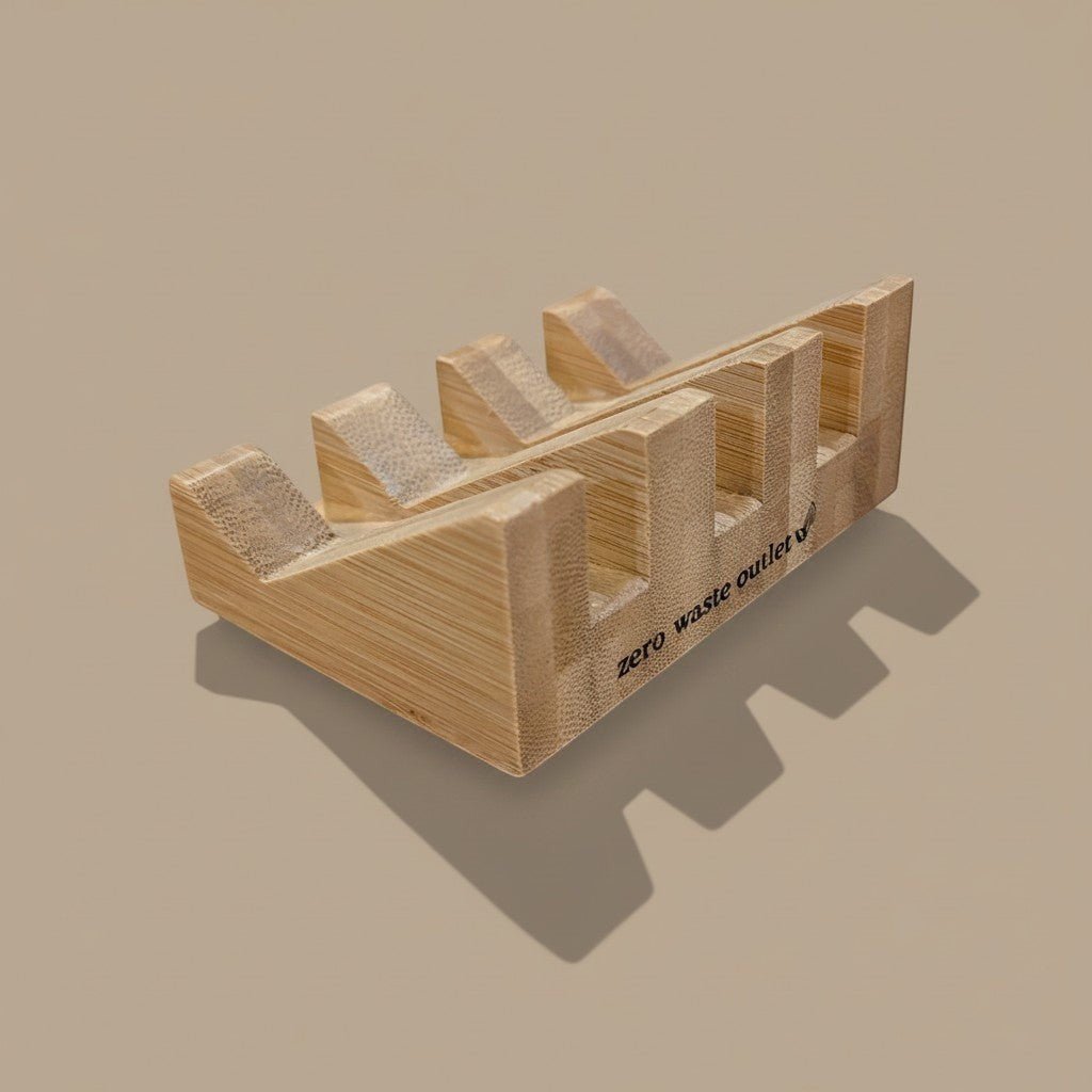 Angled Bamboo Soap Dish - Pileggi on the Square Salon Powered by Gatto Salon Group