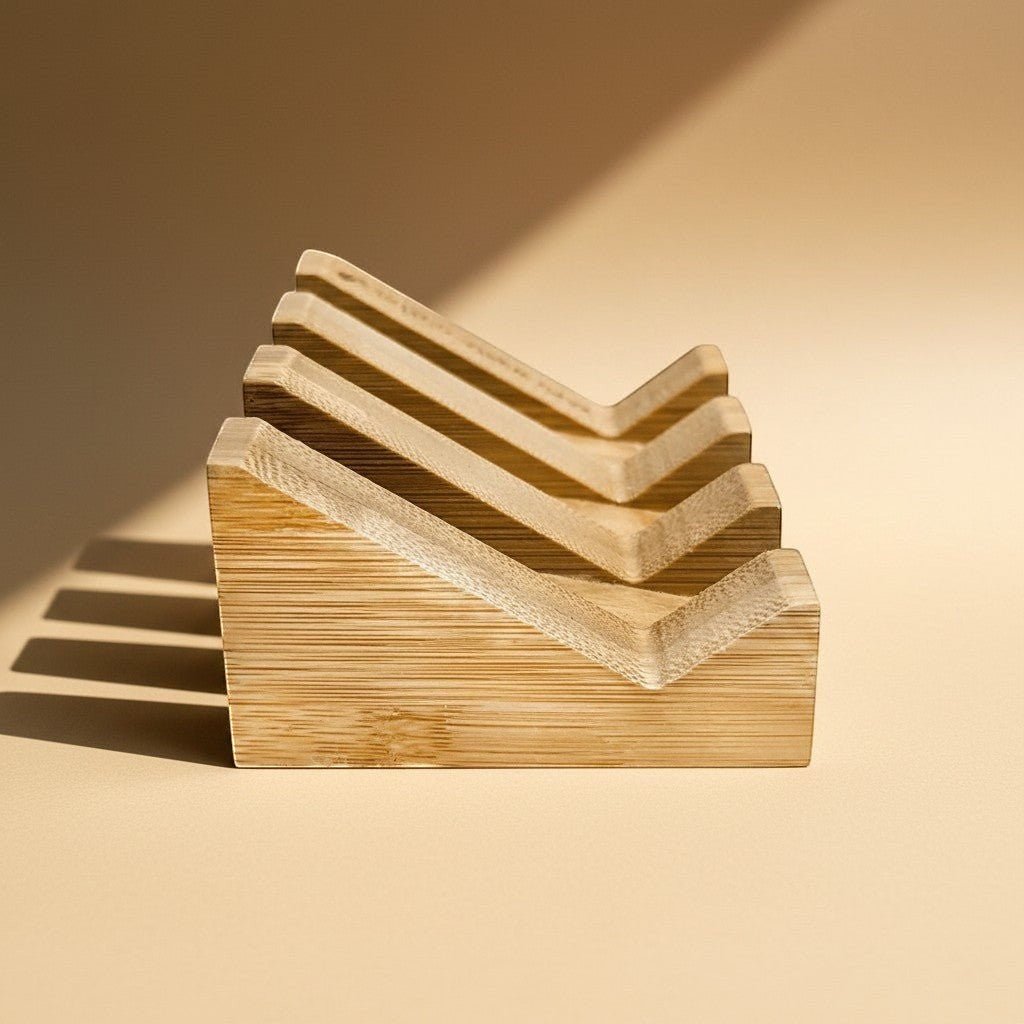 Angled Bamboo Soap Dish