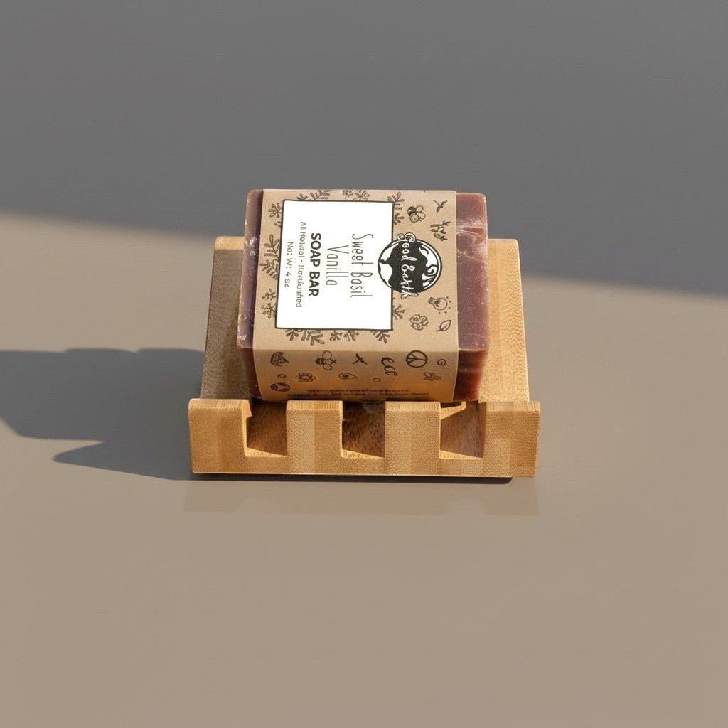 Angled Bamboo Soap Dish