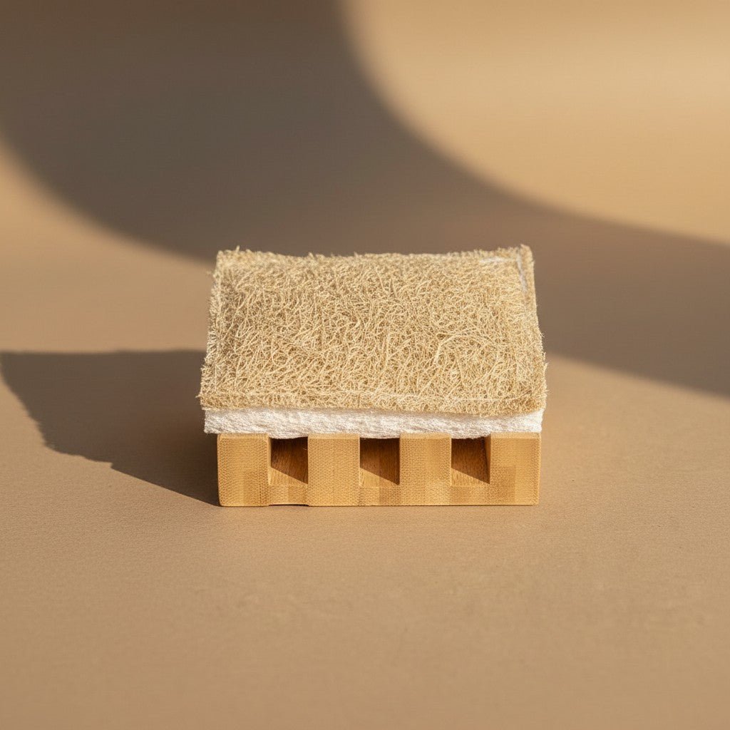 Angled Bamboo Soap Dish