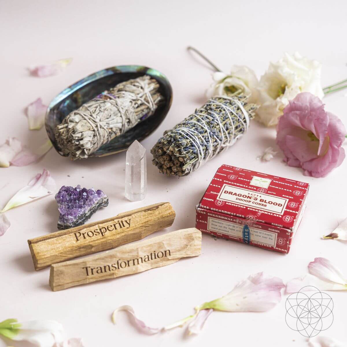 Attract Abundance - Premium Manifestation Smudge Kit (8 Pieces) - Pileggi on the Square Salon Powered by Gatto Salon Group