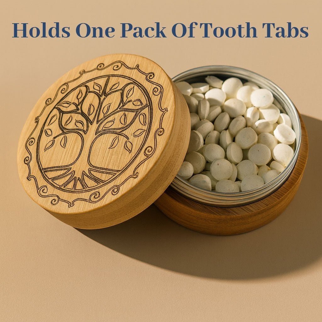 Bamboo Travel Tin for Zero Waste Bars & Tooth Tabs