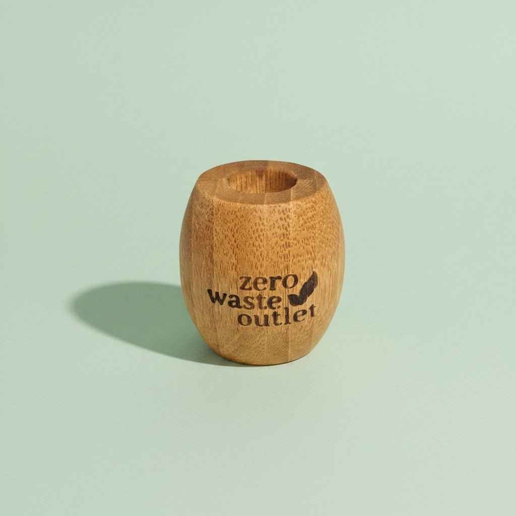 Bamboo Toothbrush Stand - single holder - Pileggi on the Square Salon Powered by Gatto Salon Group