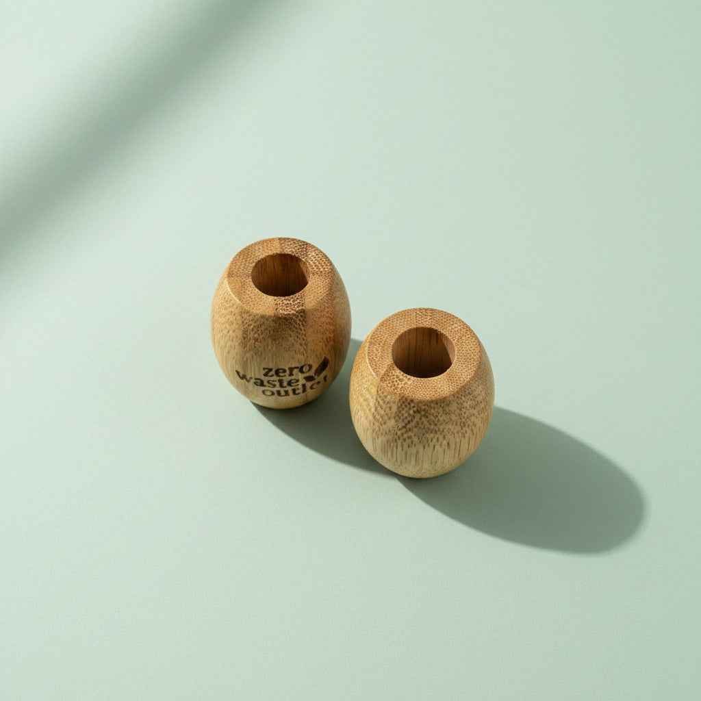 Bamboo Toothbrush Stand - single holder - Pileggi on the Square Salon Powered by Gatto Salon Group