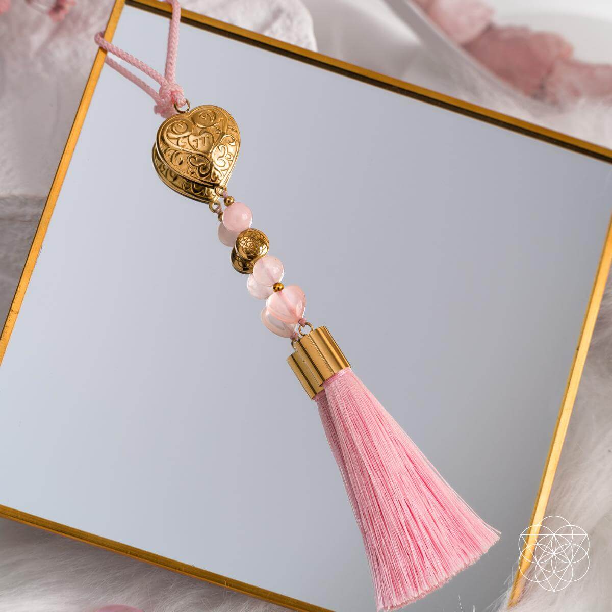Car Guardian - ‘You Are Loved’ Heart Charm Tassel - Pileggi on the Square Salon Powered by Gatto Salon Group