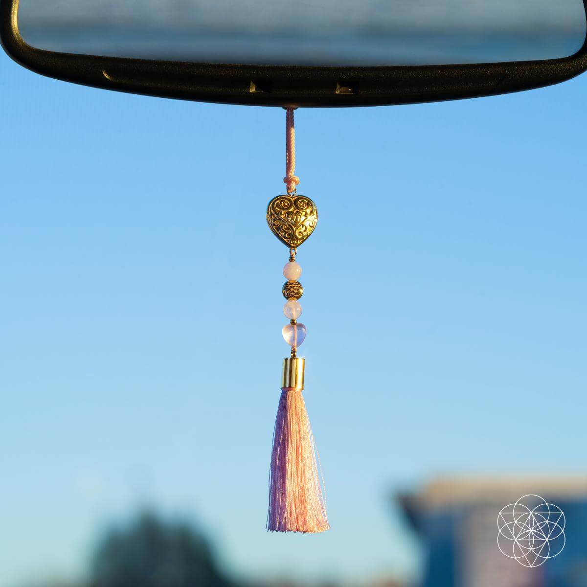 Car Guardian - ‘You Are Loved’ Heart Charm Tassel - Pileggi on the Square Salon Powered by Gatto Salon Group
