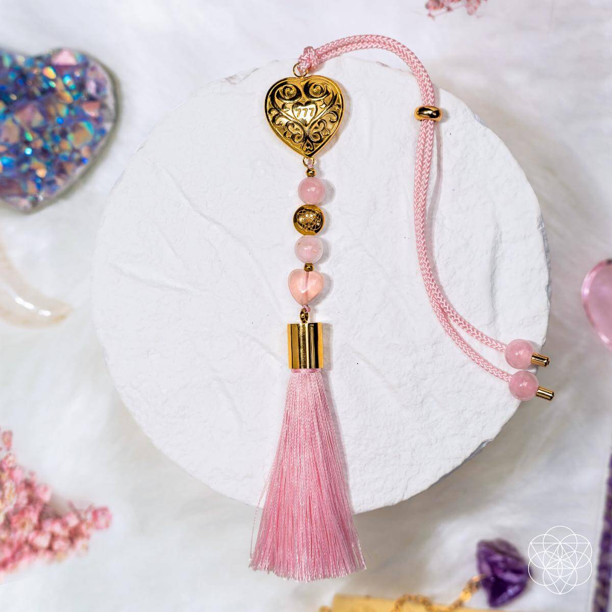 Car Guardian - ‘You Are Loved’ Heart Charm Tassel - Pileggi on the Square Salon Powered by Gatto Salon Group