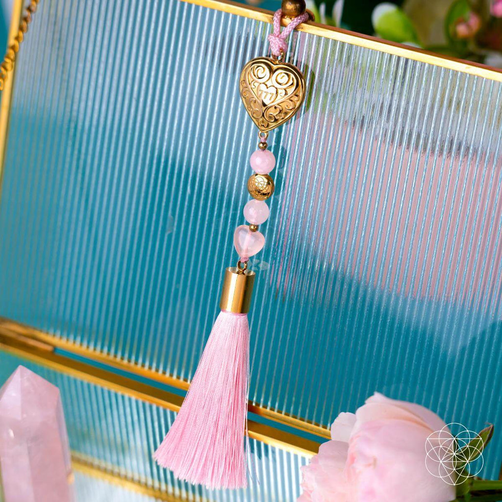 Car Guardian - ‘You Are Loved’ Heart Charm Tassel - Pileggi on the Square Salon Powered by Gatto Salon Group
