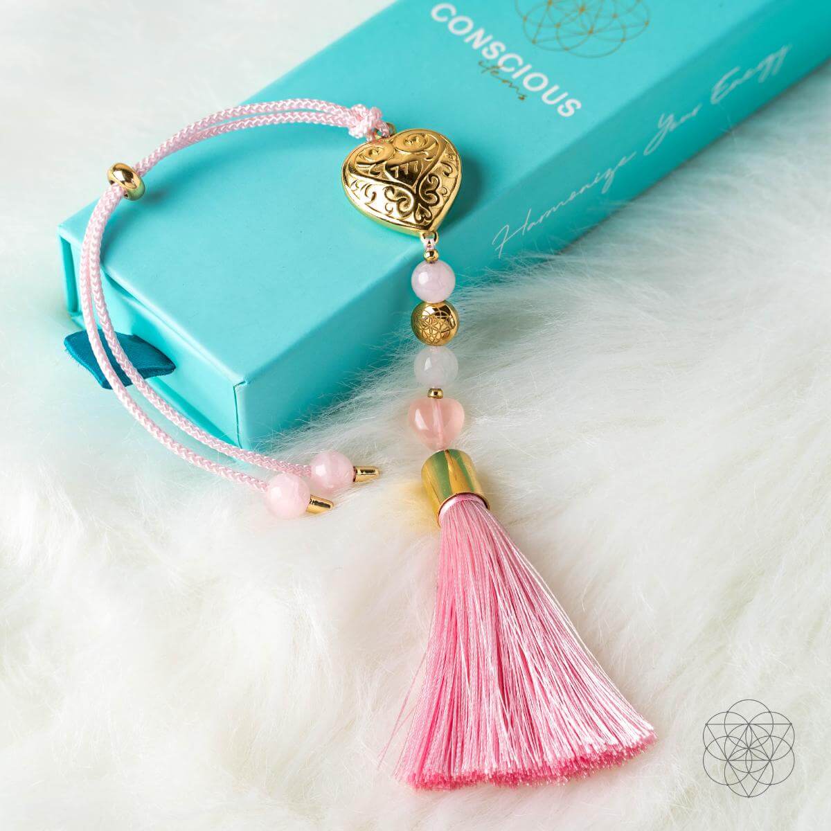 Car Guardian - ‘You Are Loved’ Heart Charm Tassel - Pileggi on the Square Salon Powered by Gatto Salon Group