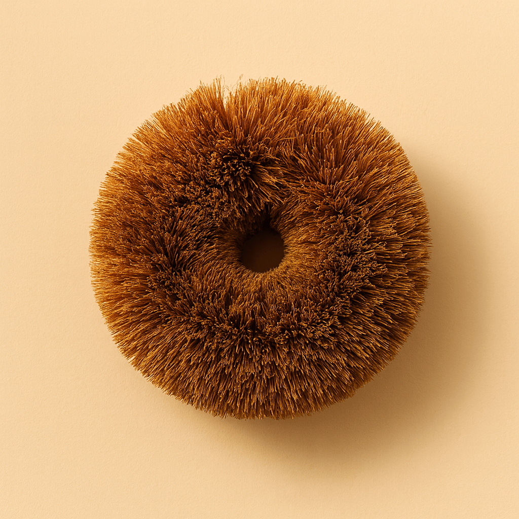 Coconut Fiber Donut Scourer Pad - Plastic-Free Dish Scrubber