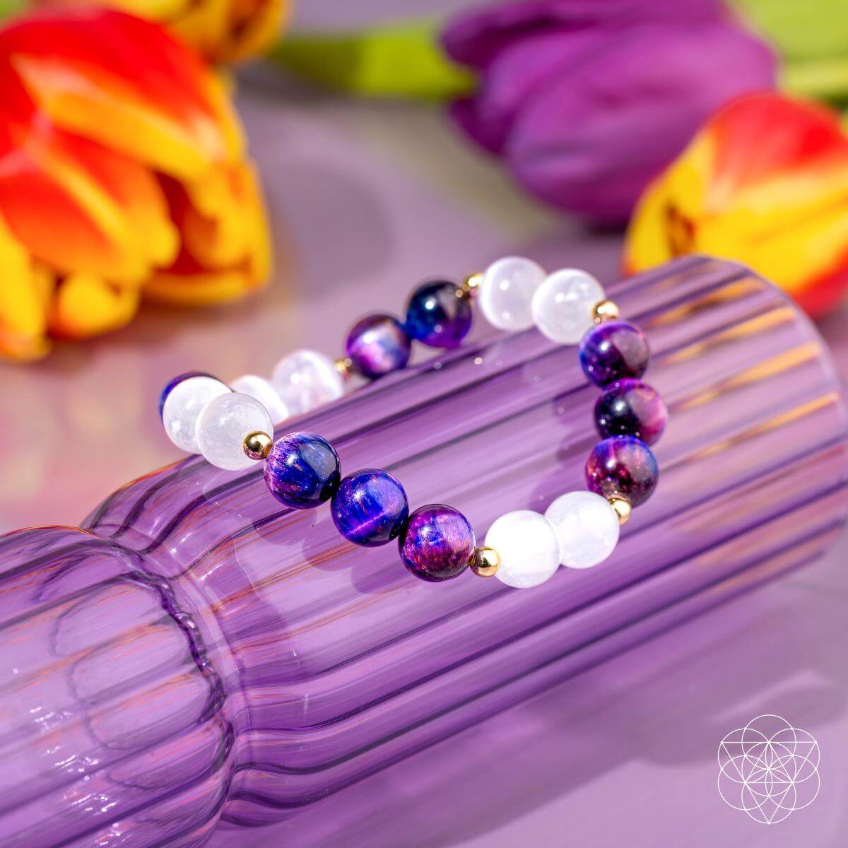 Cosmic Energy Amplifier - Galaxy Tiger’s Eye Bracelet - Pileggi on the Square Salon Powered by Gatto Salon Group