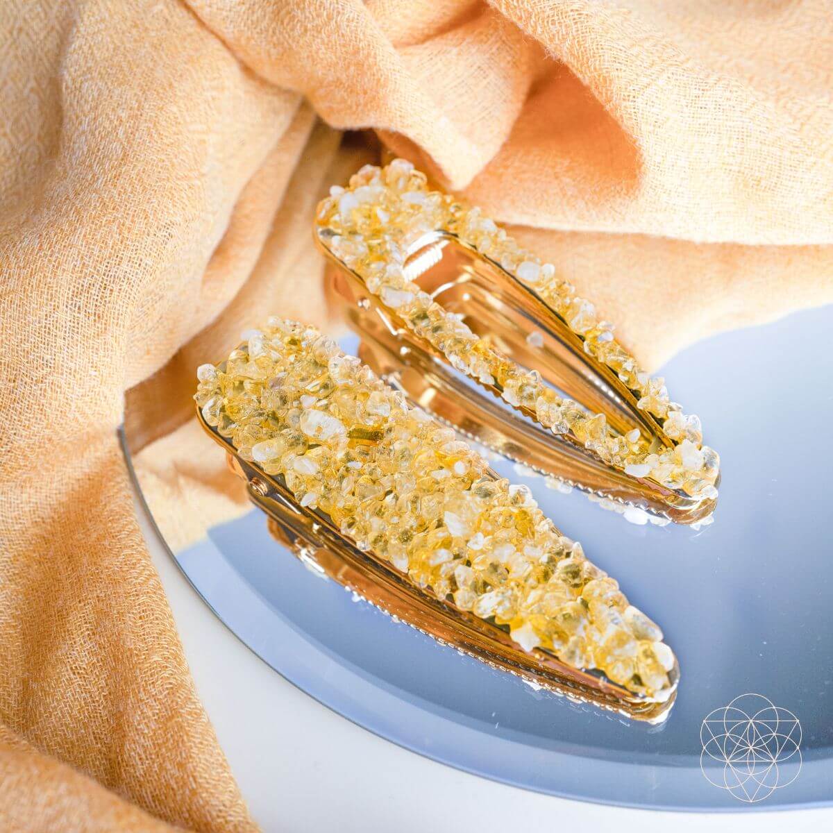 Crown of Prosperity - Citrine Hair Clips (2 pieces) - Pileggi on the Square Salon Powered by Gatto Salon Group
