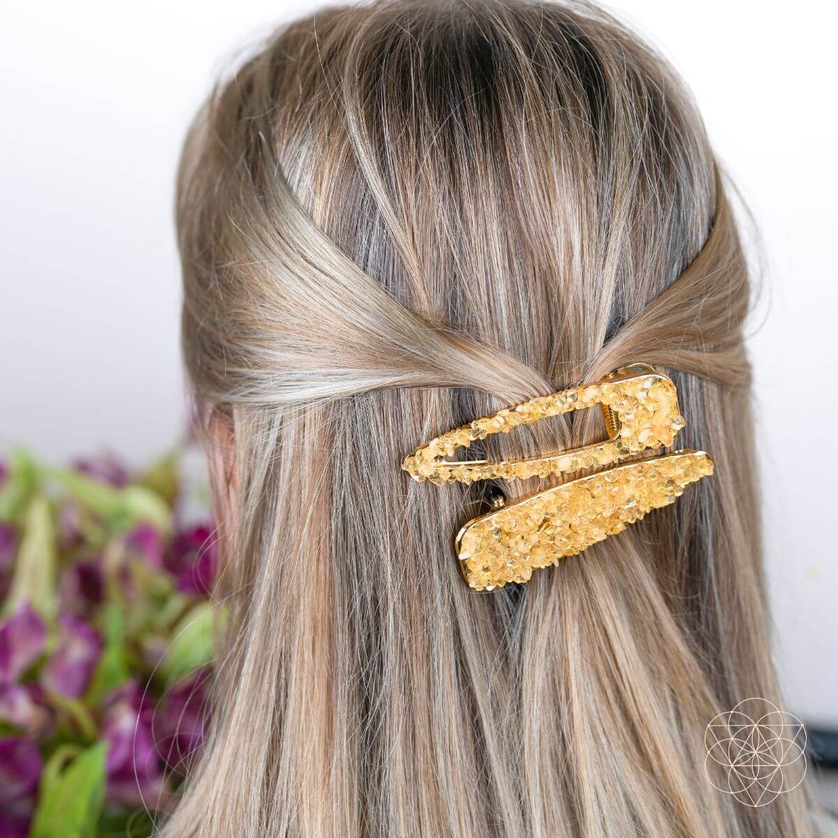 Crown of Prosperity - Citrine Hair Clips (2 pieces) - Pileggi on the Square Salon Powered by Gatto Salon Group