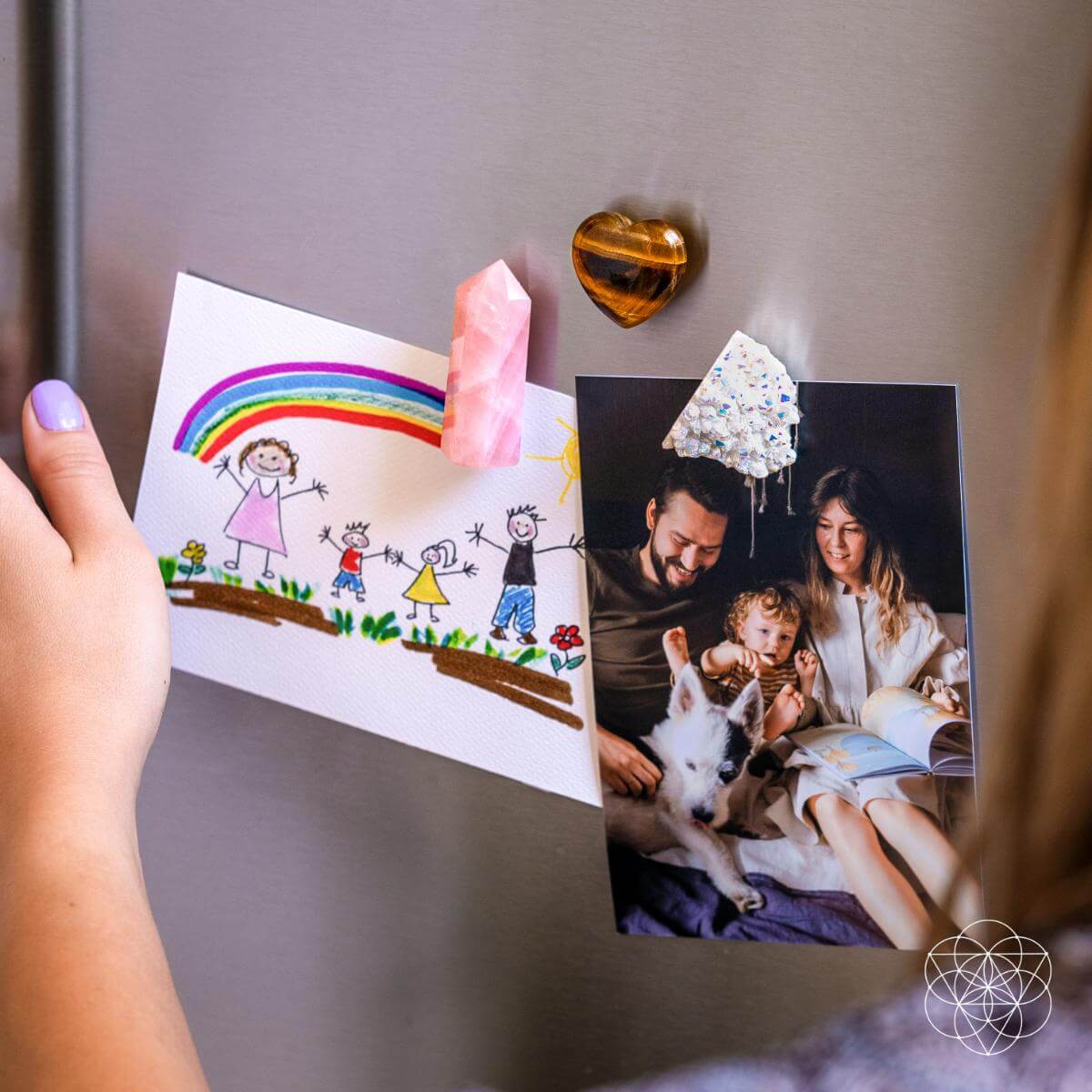 Crystal Fridge Magnets - Trio of Protection & Comfort - Pileggi on the Square Salon Powered by Gatto Salon Group