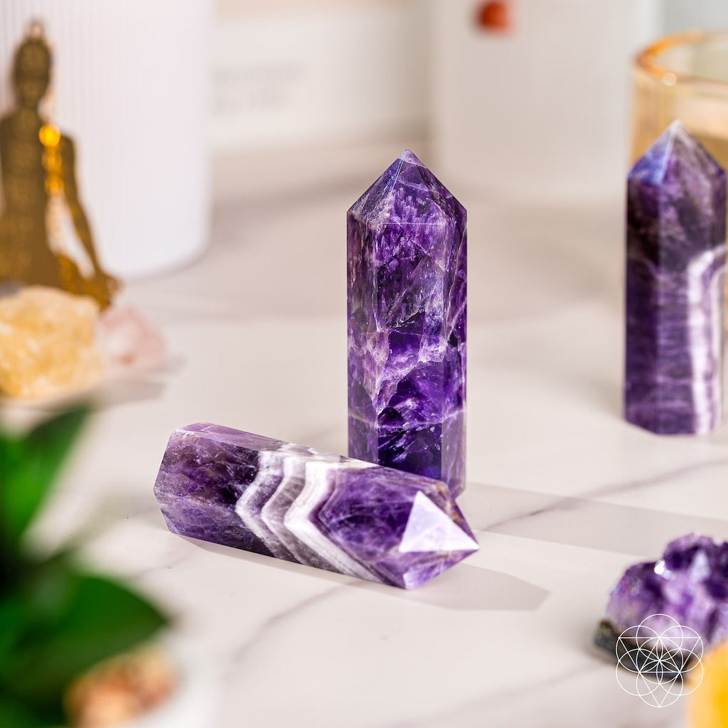 Cycle Breaker - Chevron Amethyst Point of Transformation - Pileggi on the Square Salon Powered by Gatto Salon Group