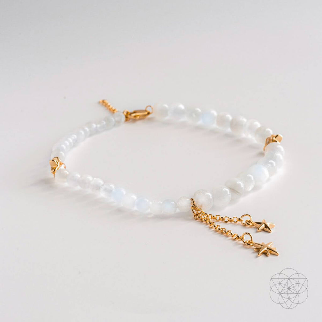 Divine Intuition - Moonstone Anklet and Earrings Set - Pileggi on the Square Salon Powered by Gatto Salon Group