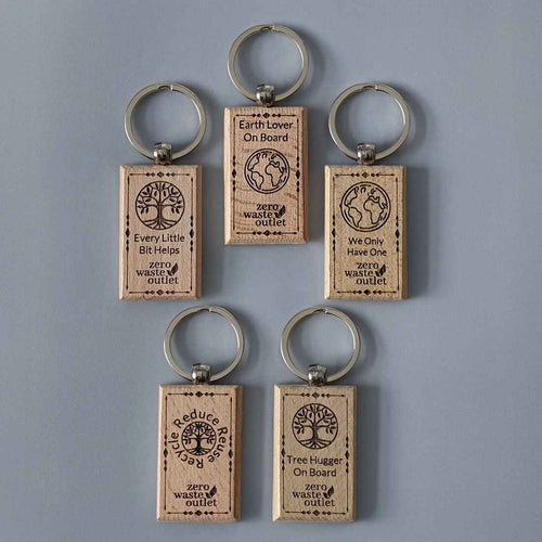"Don't Forget Reusable Bags" Wooden Keychain - Pileggi on the Square Salon Powered by Gatto Salon Group
