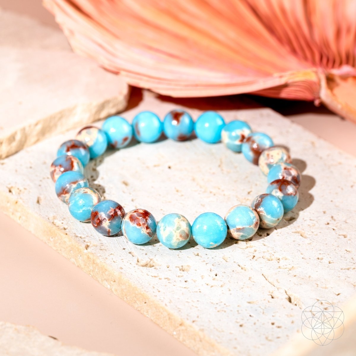 Empath’s Shield - Aqua Terra Jasper Bracelet - Pileggi on the Square Salon Powered by Gatto Salon Group