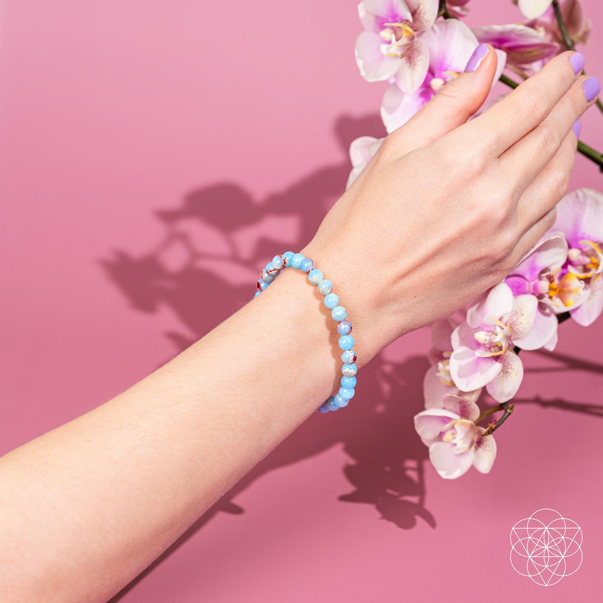 Empath’s Shield – Aqua Terra Jasper Bracelet | 6mm - Pileggi on the Square Salon Powered by Gatto Salon Group