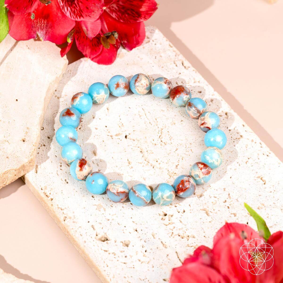 Empath’s Shield - Aqua Terra Jasper Bracelet - Pileggi on the Square Salon Powered by Gatto Salon Group