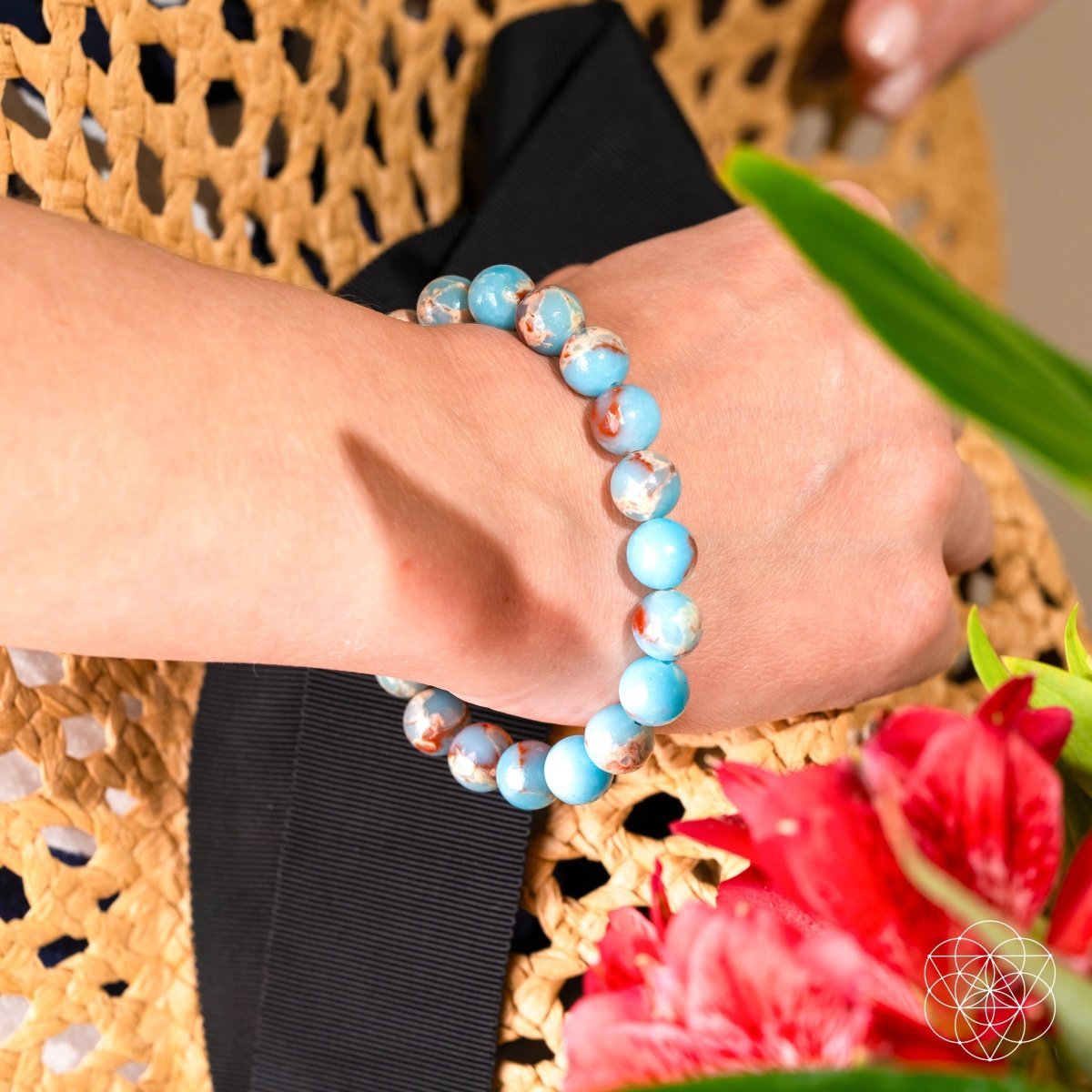 Empath’s Shield - Aqua Terra Jasper Bracelet - Pileggi on the Square Salon Powered by Gatto Salon Group