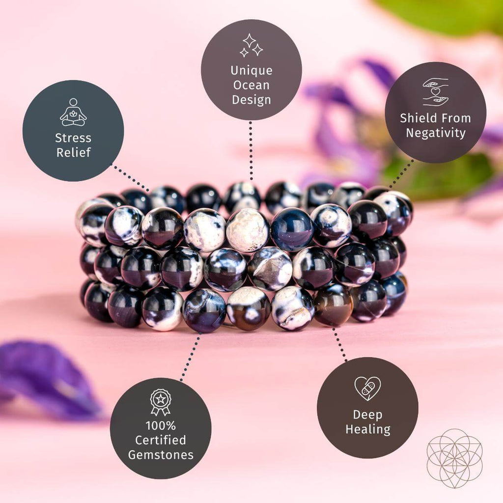 Exotic Orca Agate Bracelet of Deep Healing - Pileggi on the Square Salon Powered by Gatto Salon Group