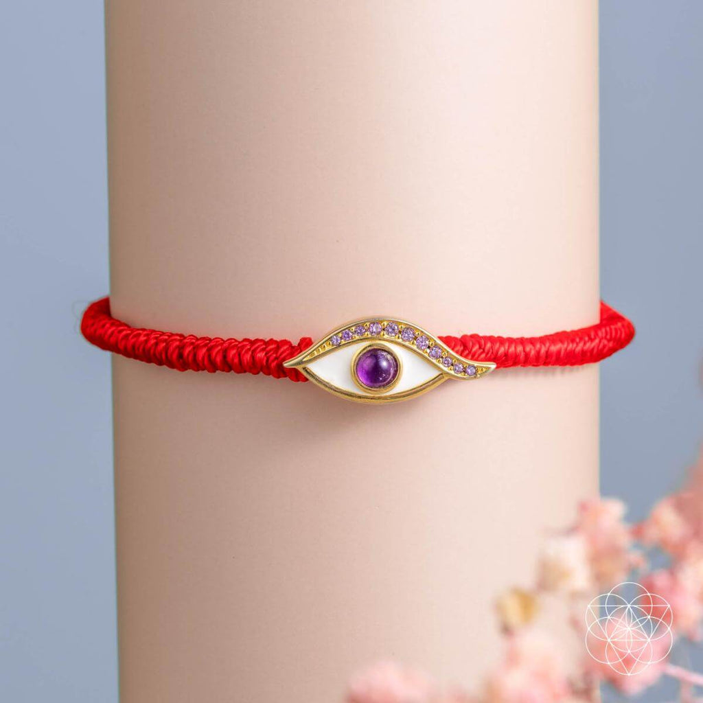 Eye of Spiritual Protection - Four - Strand Red String Bracelet - Pileggi on the Square Salon Powered by Gatto Salon Group