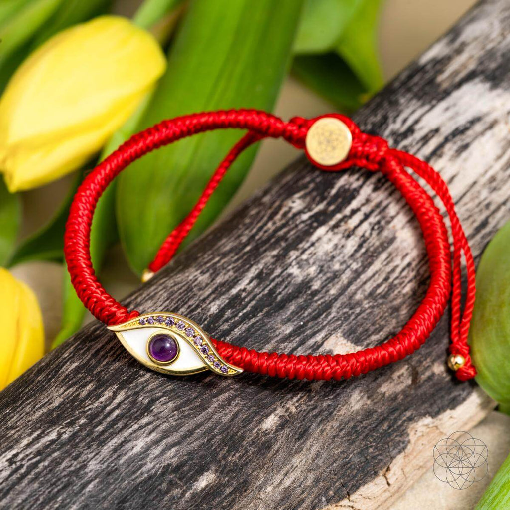 Eye of Spiritual Protection - Four - Strand Red String Bracelet - Pileggi on the Square Salon Powered by Gatto Salon Group