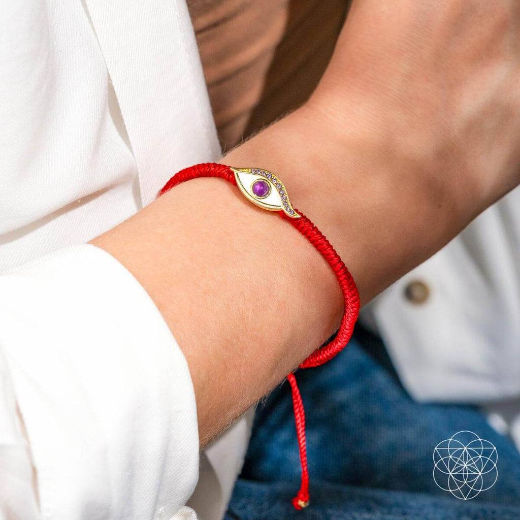 Eye of Spiritual Protection - Four - Strand Red String Bracelet - Pileggi on the Square Salon Powered by Gatto Salon Group