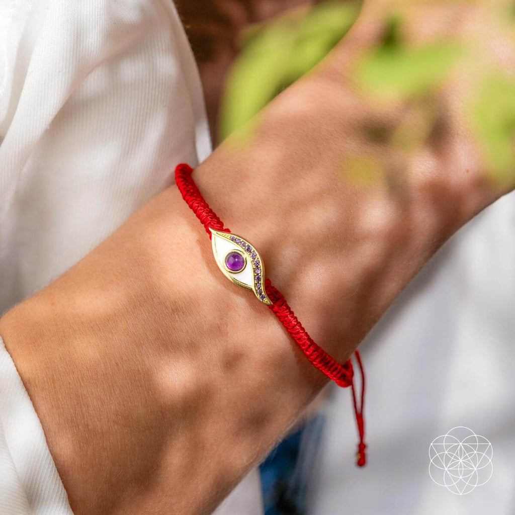 Eye of Spiritual Protection - Four - Strand Red String Bracelet - Pileggi on the Square Salon Powered by Gatto Salon Group