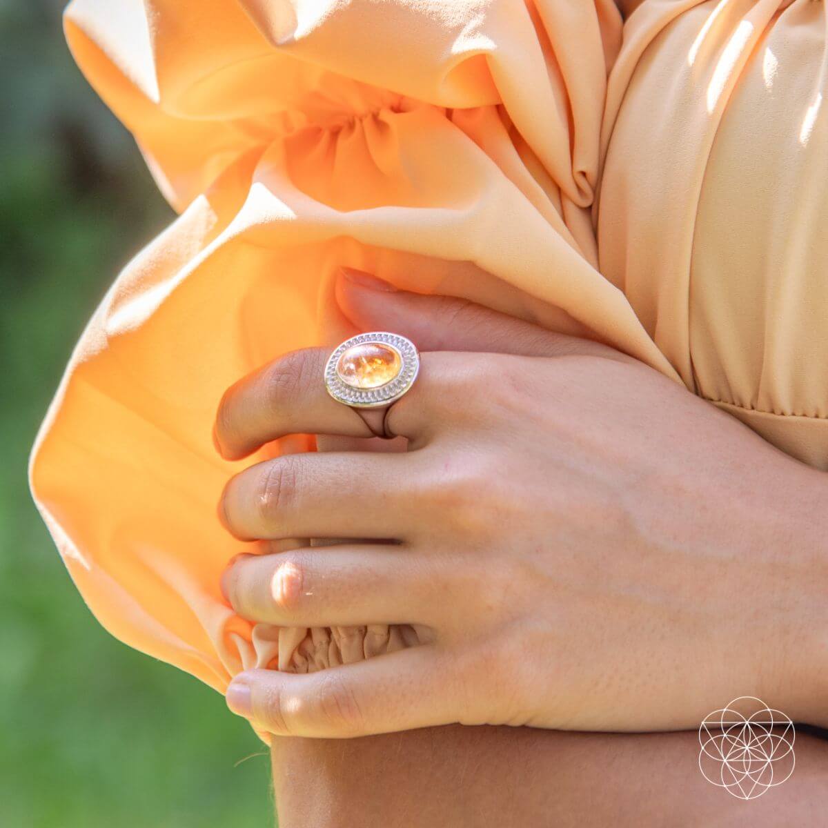 Eye of The Sun - Silver Aura Ring of Attraction - Pileggi on the Square Salon Powered by Gatto Salon Group
