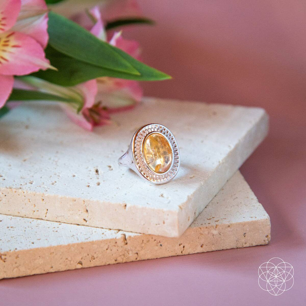 Eye of The Sun - Silver Aura Ring of Attraction - Pileggi on the Square Salon Powered by Gatto Salon Group