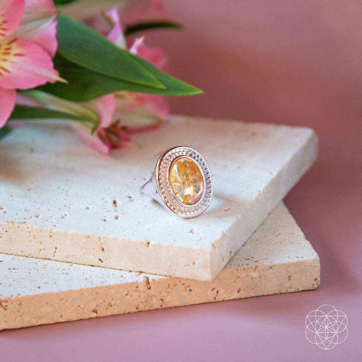 Eye of The Sun - Silver Aura Ring of Attraction - Pileggi on the Square Salon Powered by Gatto Salon Group