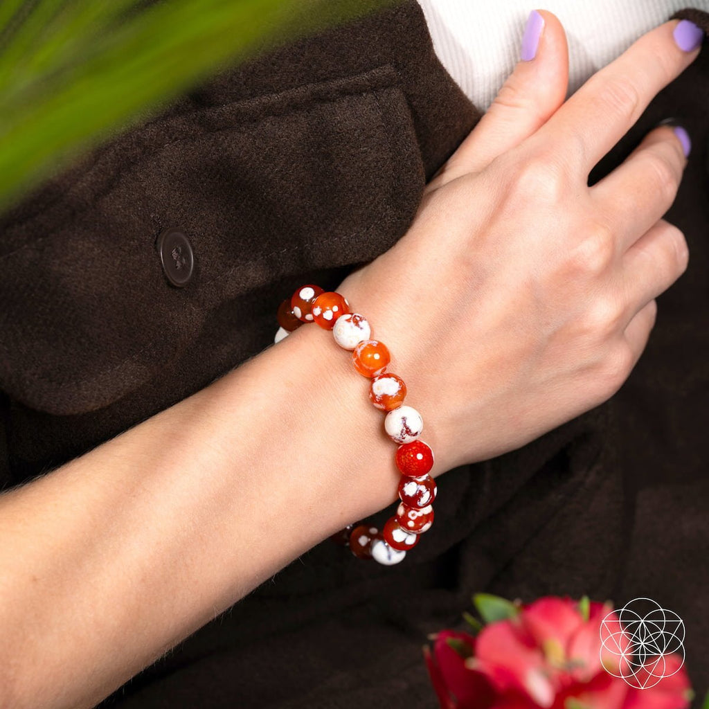 Feminine Force – Carnelian Orca Agate Bracelet - Pileggi on the Square Salon Powered by Gatto Salon Group