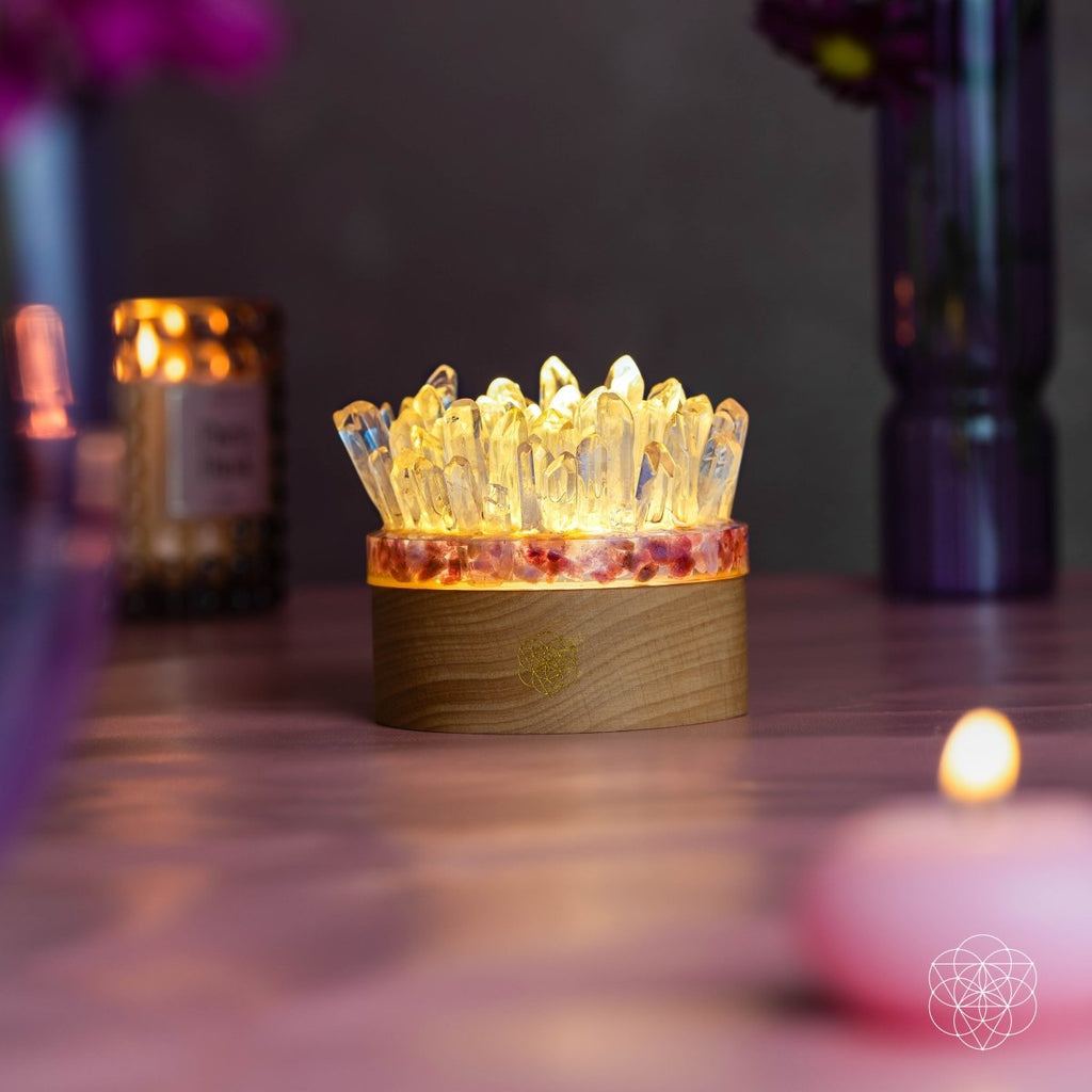 Find My Peace - Quartz & Tourmaline Lamp of Blooming Tranquility - Pileggi on the Square Salon Powered by Gatto Salon Group