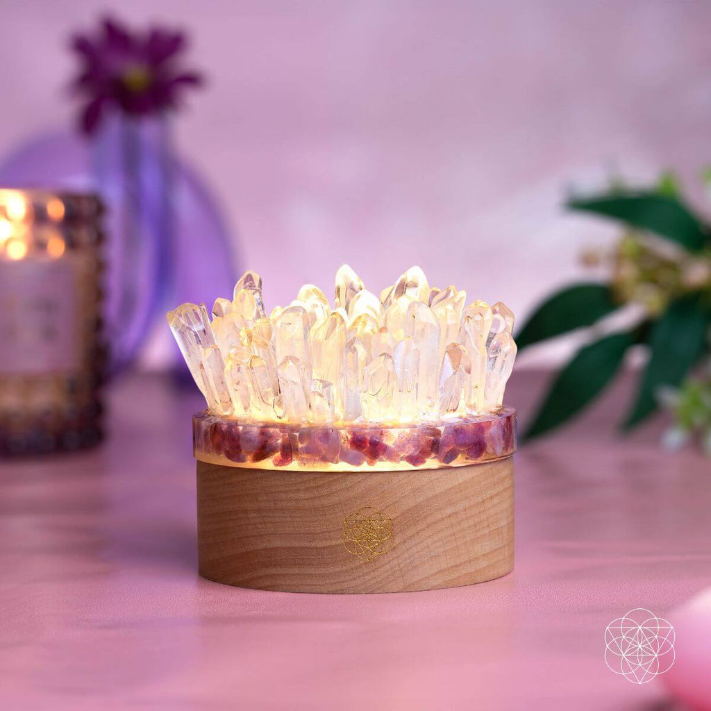 Find My Peace - Quartz & Tourmaline Lamp of Blooming Tranquility - Pileggi on the Square Salon Powered by Gatto Salon Group