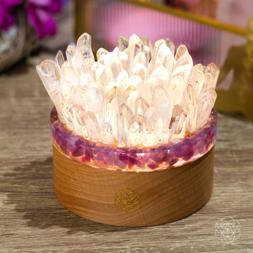 Find My Peace - Quartz & Tourmaline Lamp of Blooming Tranquility - Pileggi on the Square Salon Powered by Gatto Salon Group